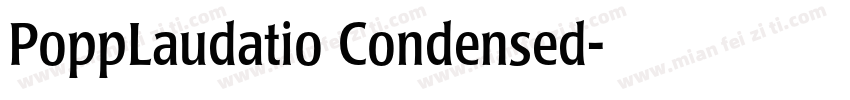 PoppLaudatio Condensed字体转换